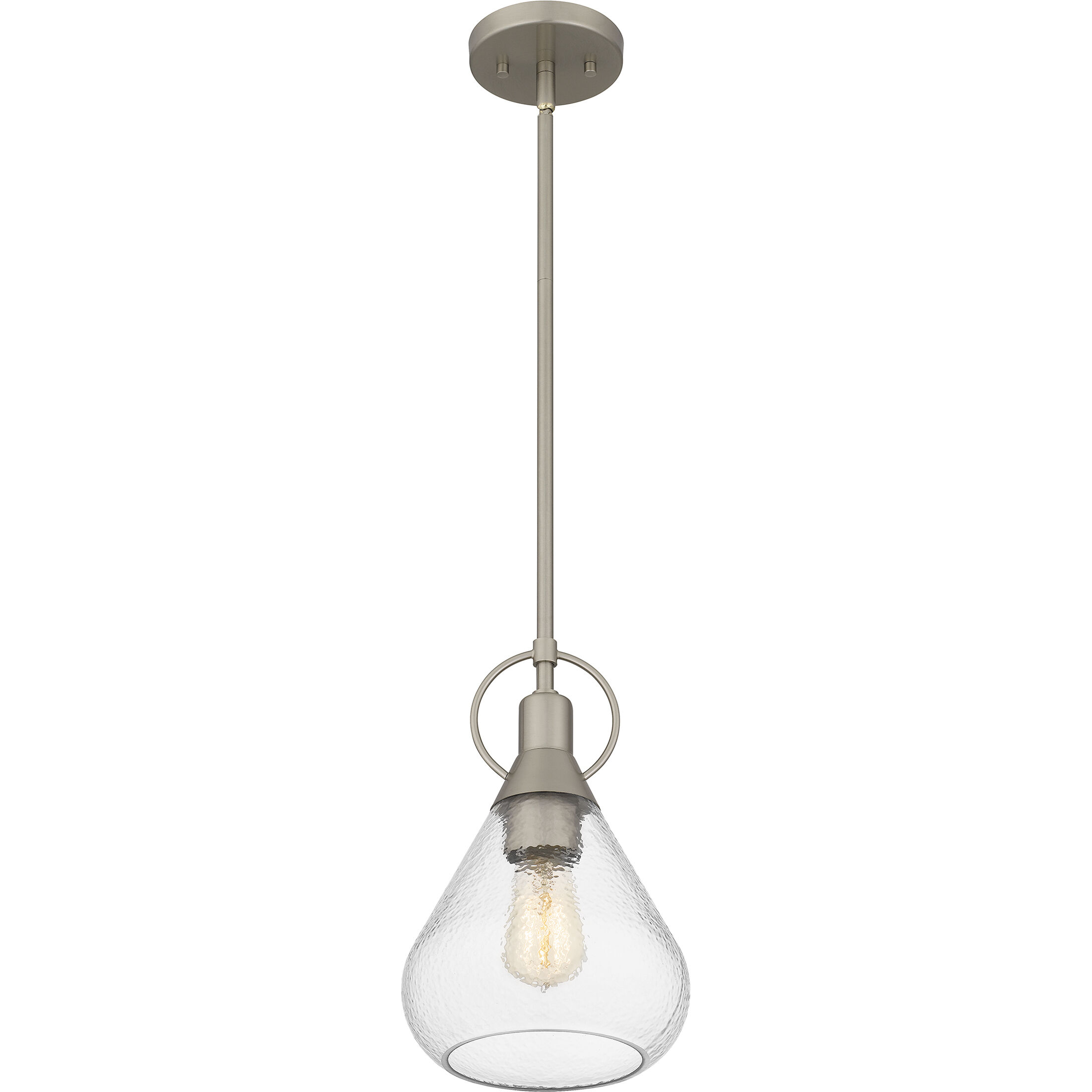 Singh 1 Light 8 inch Brushed Nickel Mini Pendant Ceiling Light