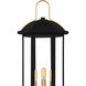 Crestfield 3 Light 28 inch Matte Black Outdoor Post Lantern, Large