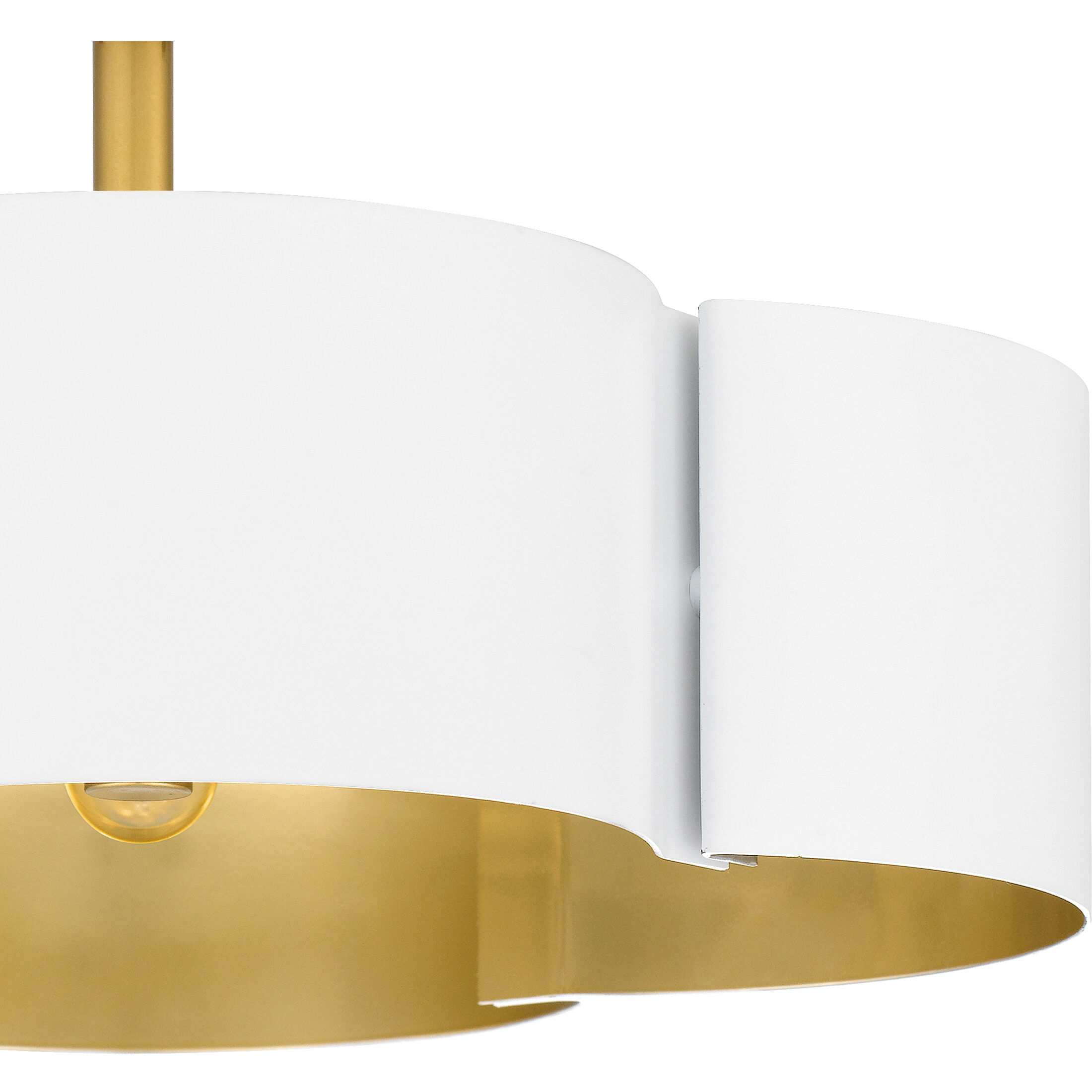 Balsam 4 Light 14 inch White Lustre Semi-Flush Mount Ceiling Light