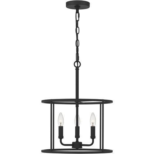 Abner 3 Light 14 inch Matte Black Pendant Ceiling Light