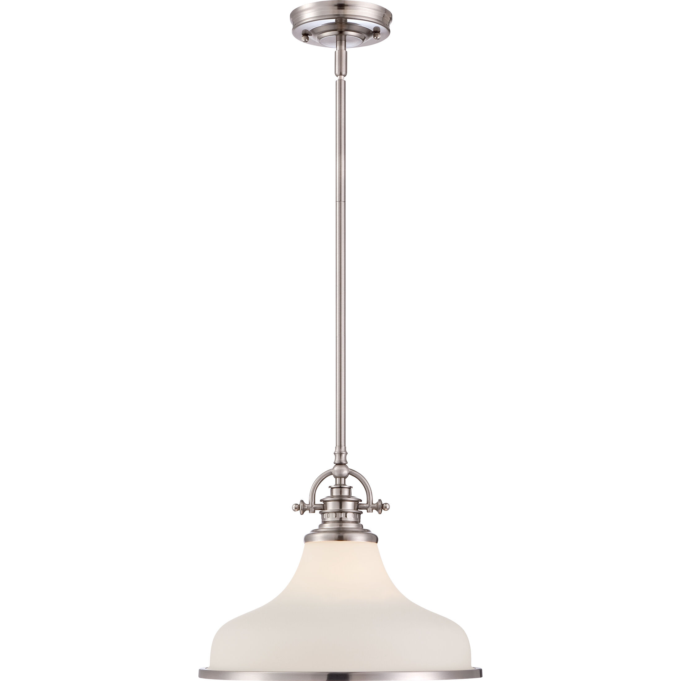 Grant 1 Light 14 inch Brushed Nickel Pendant Ceiling Light