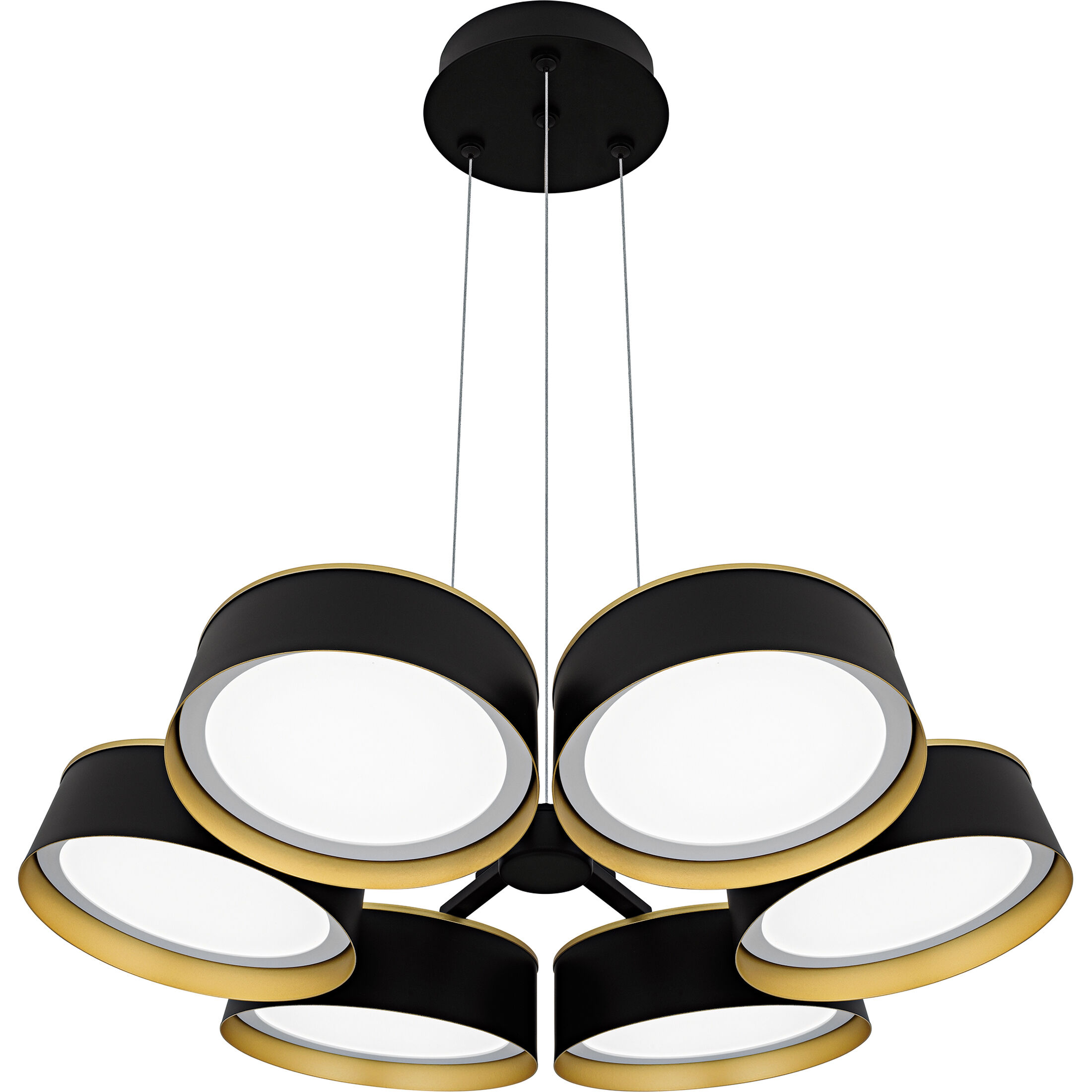 Byrnes LED 26 inch Matte Black Chandelier Ceiling Light