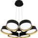 Byrnes LED 26 inch Matte Black Chandelier Ceiling Light