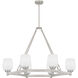Penning 6 Light 38 inch Brushed Nickel Island Light Ceiling Light