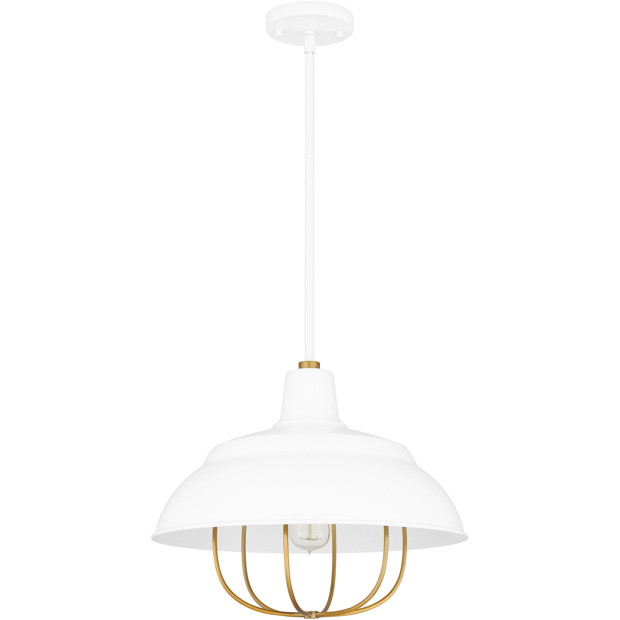 Darmody 1 Light 17 inch White Lustre Pendant Ceiling Light