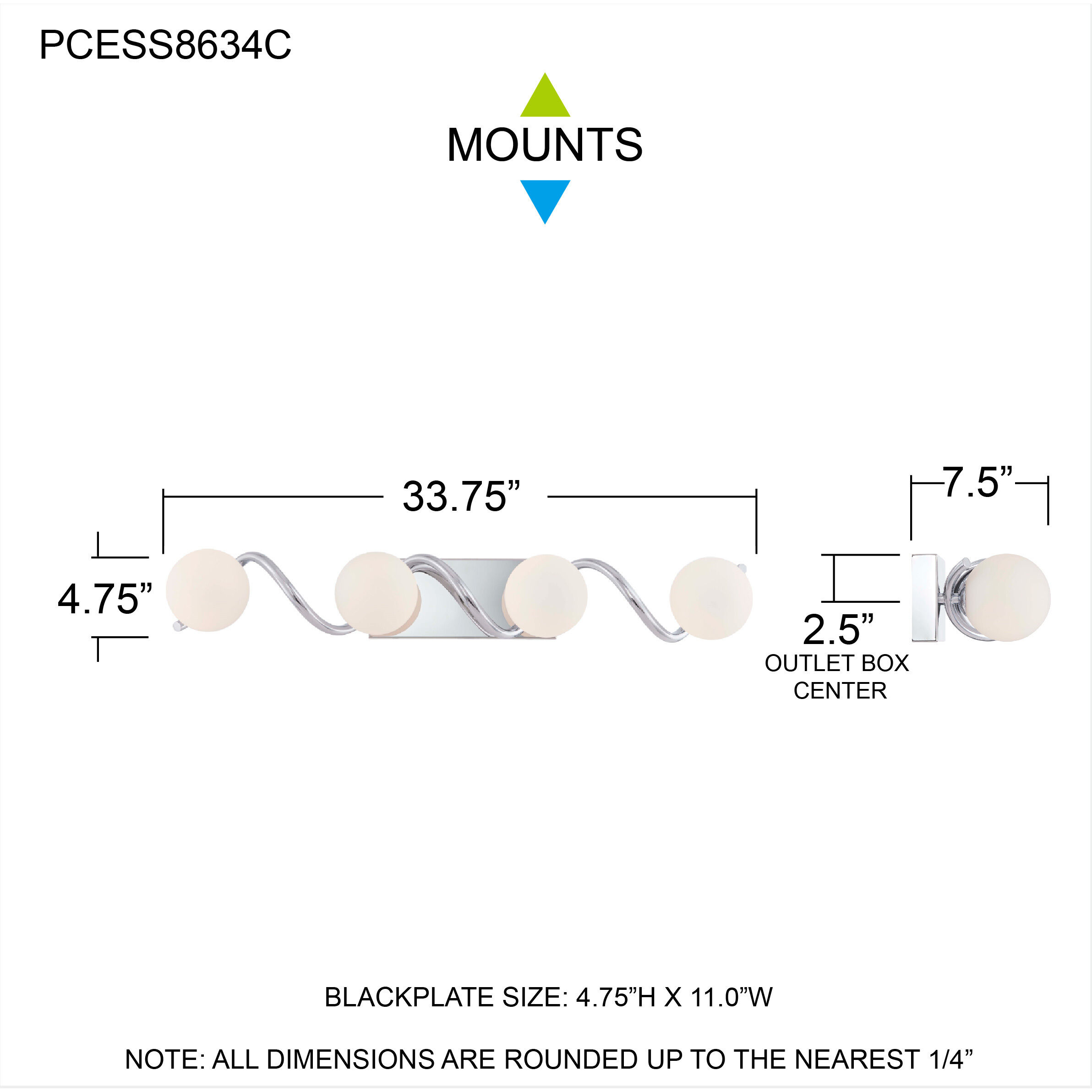 Essence LED 34 inch Polished Chrome Bath Light Wall Light