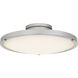 Donne LED 15.75 inch Brushed Nickel Semi-Flush Mount Ceiling Light, Medium