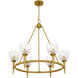 Shea 6 Light 31 inch Brushed Gold Chandelier Ceiling Light