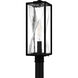 Zarah 1 Light 21.25 inch Matte Black Outdoor Post Lantern, Large