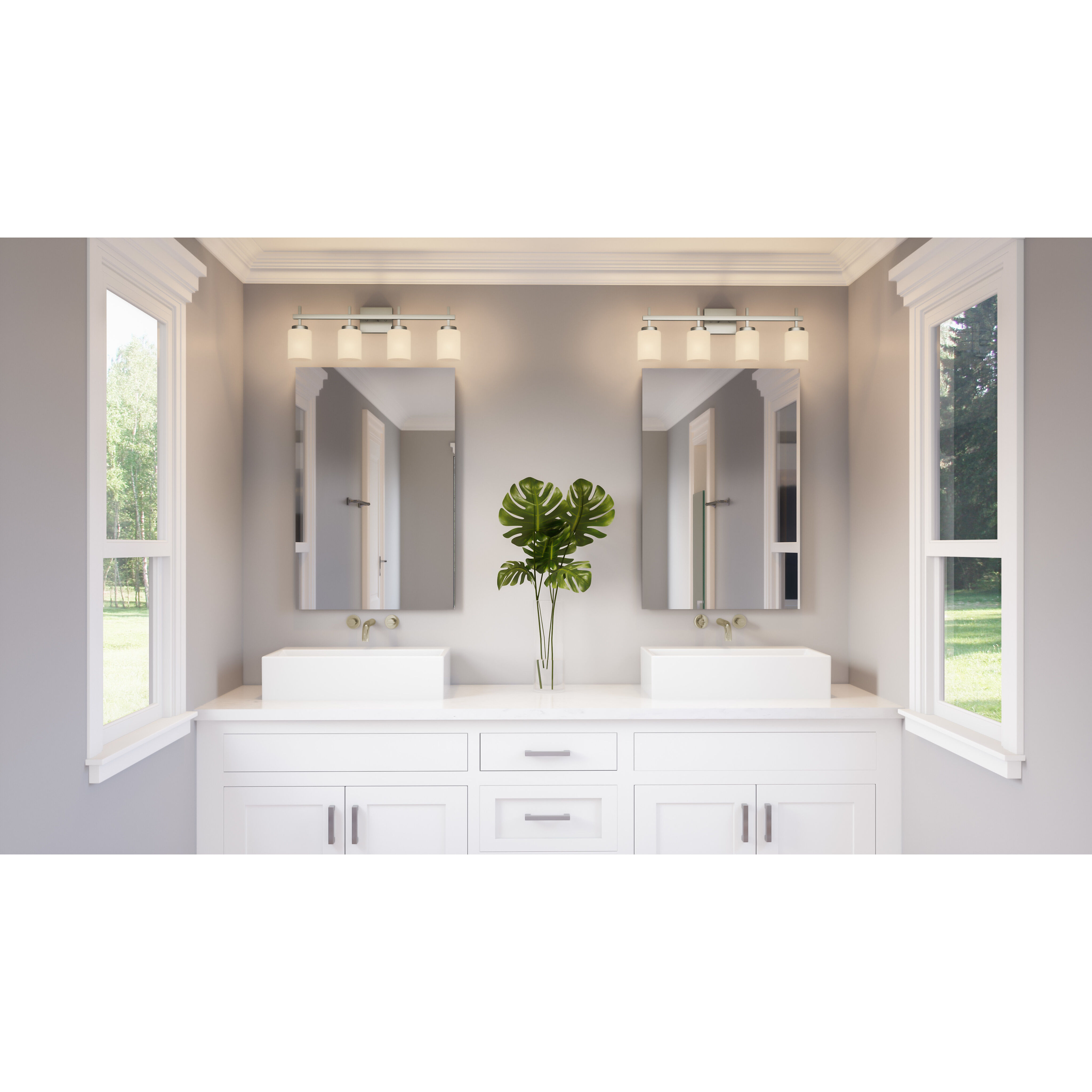 Wilburn LED 31 inch Brushed Nickel Bath Light Wall Light