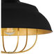 Darmody 1 Light 17 inch Matte Black Semi-Flush Mount Ceiling Light