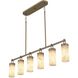 Gianna 6 Light 41 inch Bronze Gold Island Light Ceiling Light