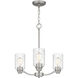 Acacia 3 Light 20 inch Brushed Nickel Chandelier Ceiling Light