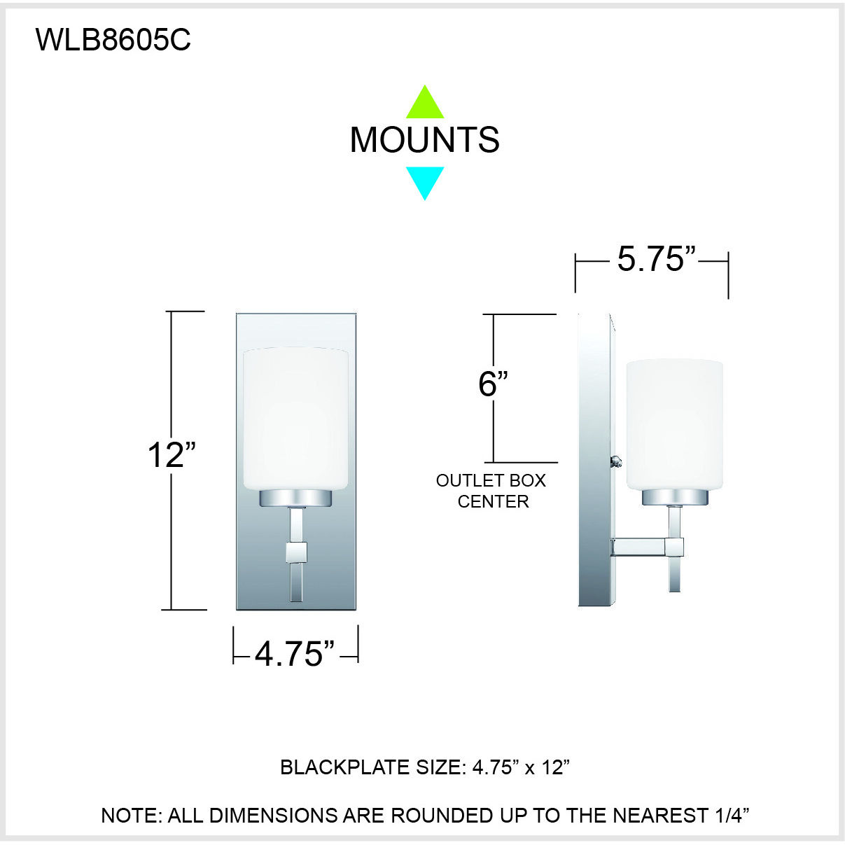 Wilburn LED 6 inch Polished Chrome Bath Light Wall Light