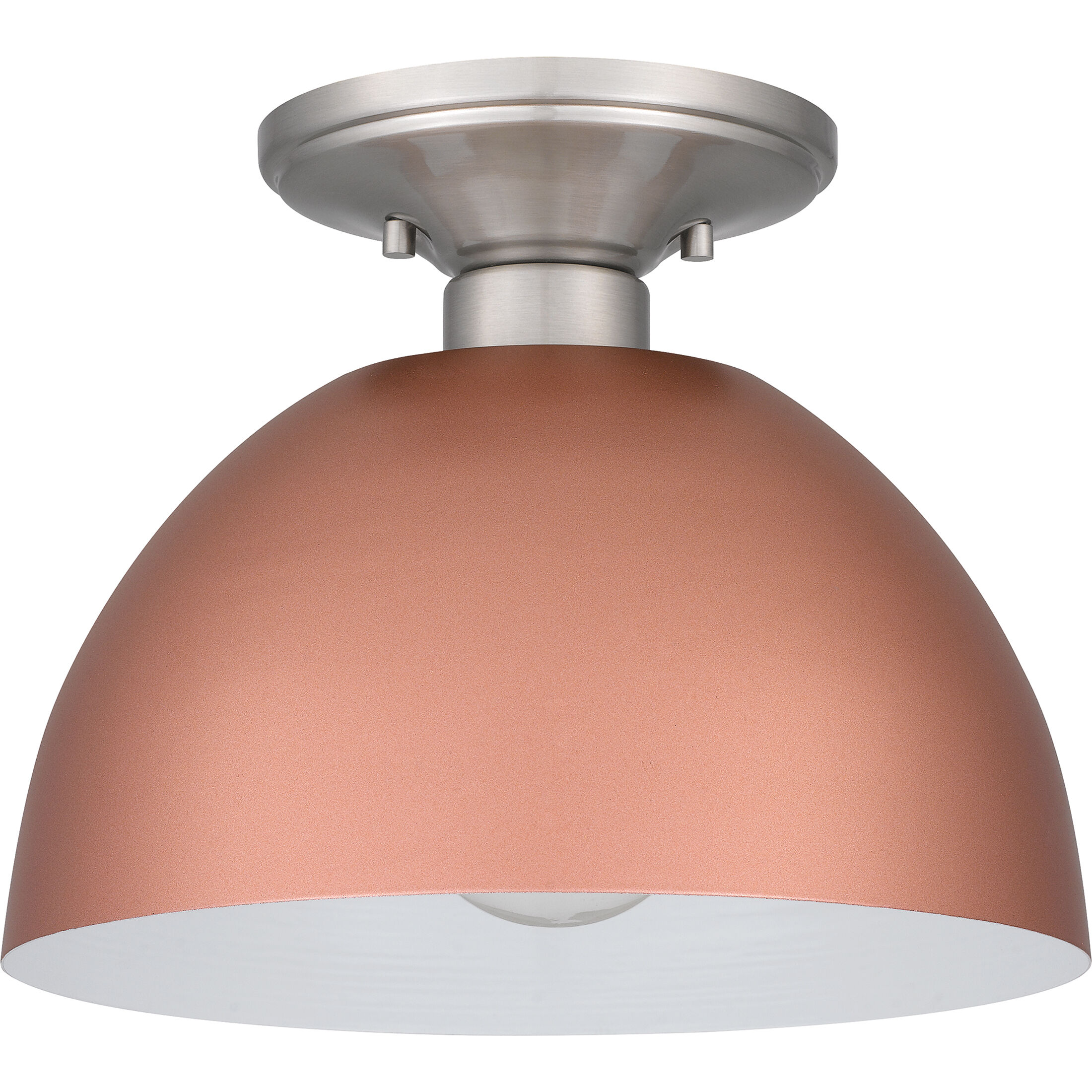 Eason 1 Light 10 inch Matte Rose Gold Semi-Flush Mount Ceiling Light