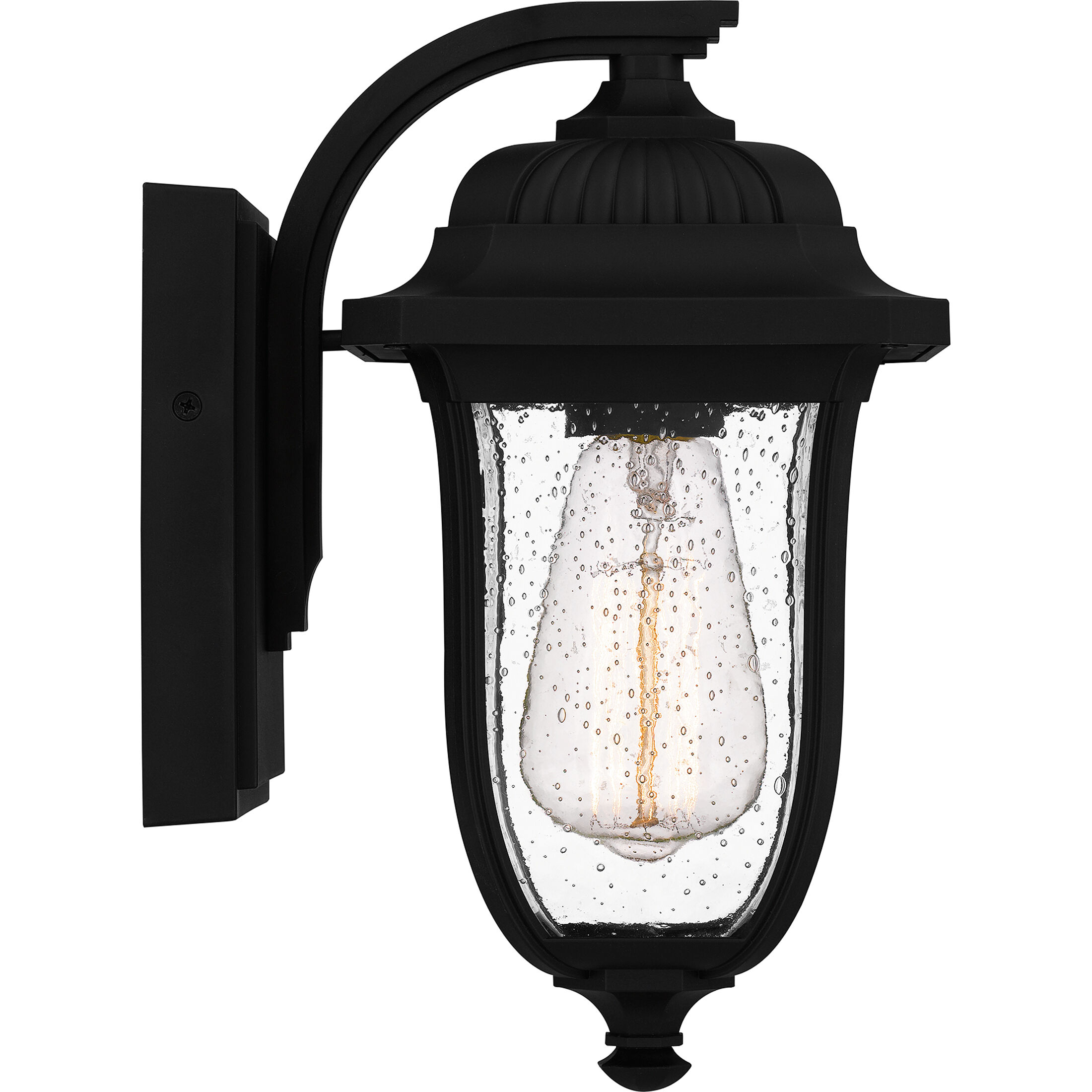 Mulberry 1 Light 12 inch Matte Black Outdoor Wall Lantern