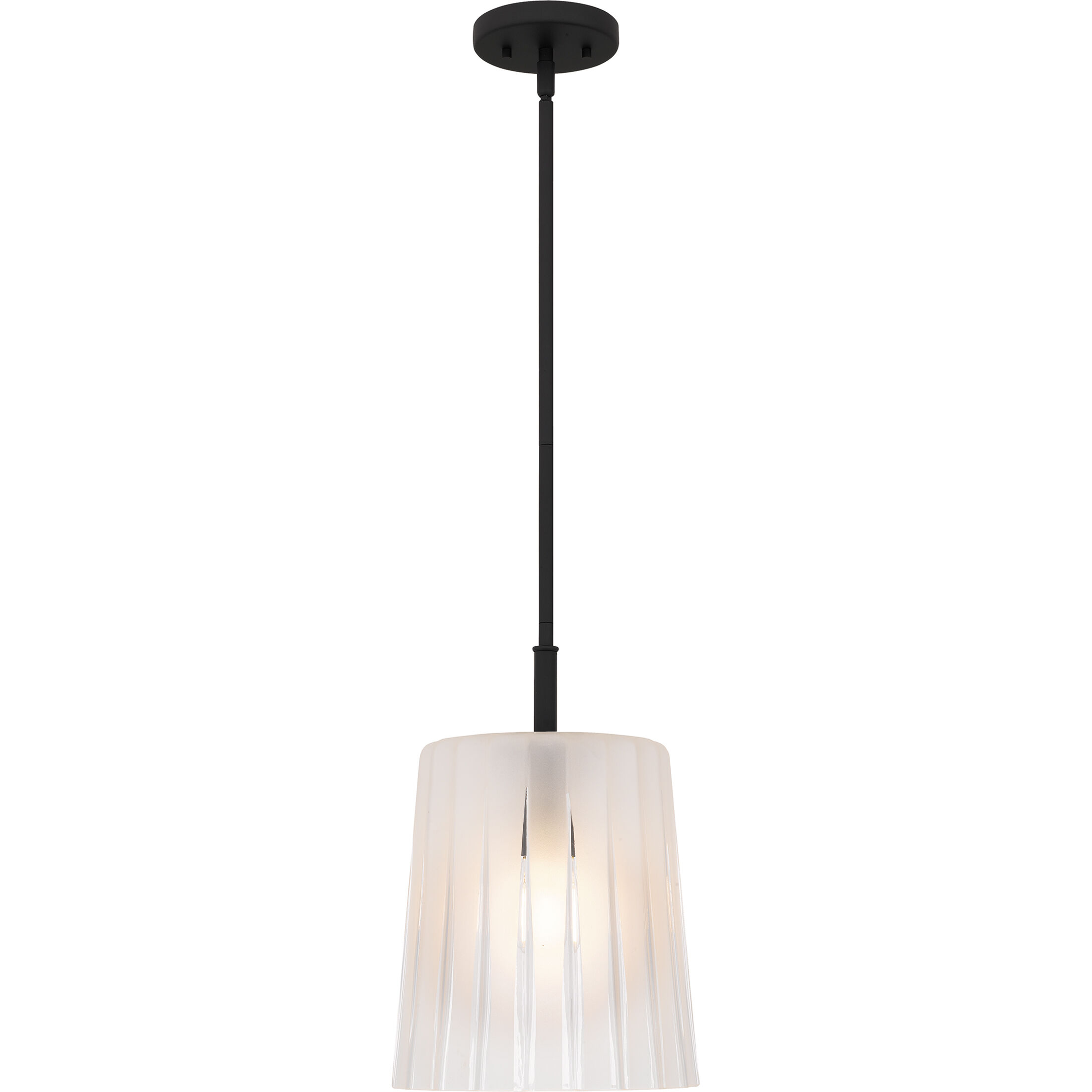 Gray 1 Light 10 inch Matte Black Mini Pendant Ceiling Light, Small