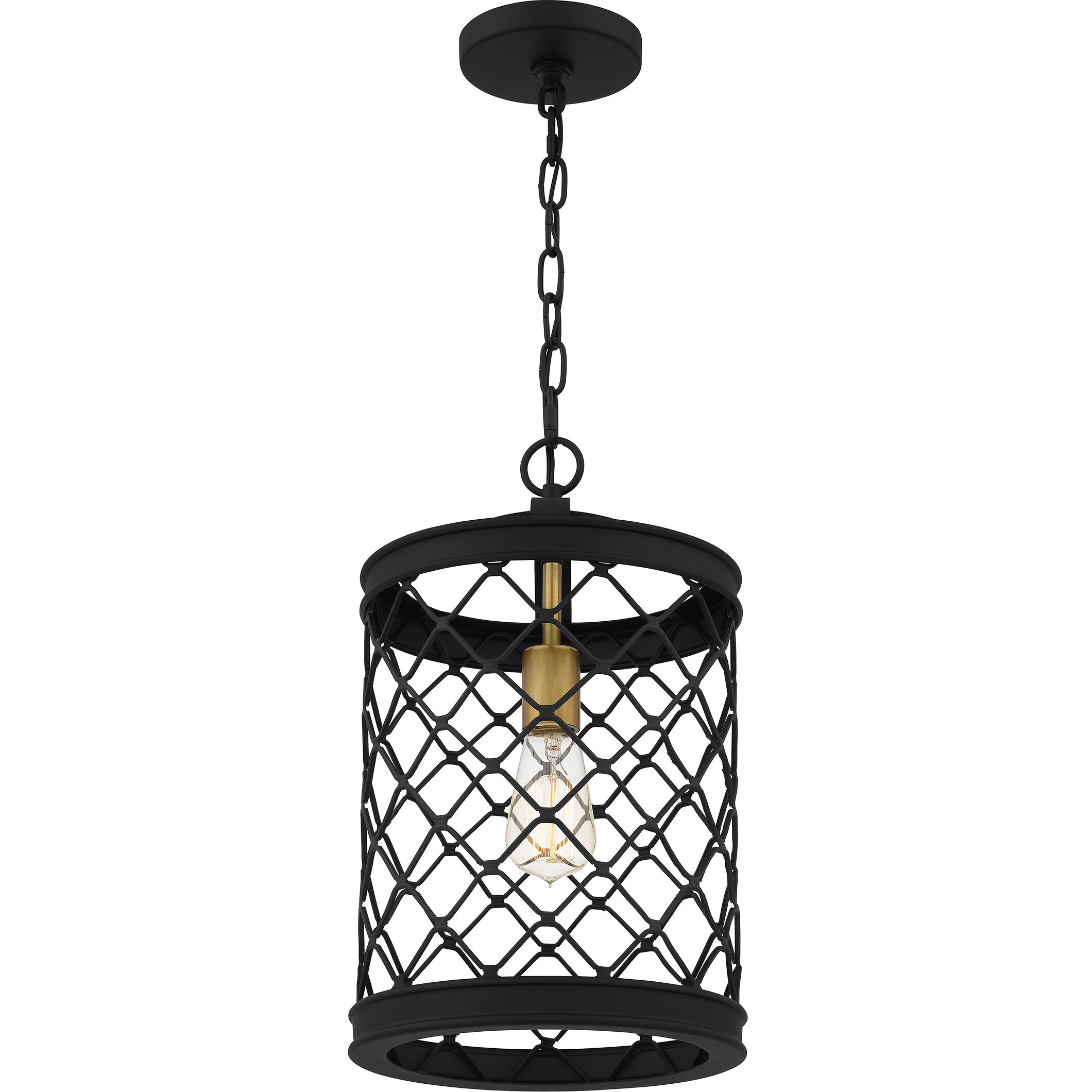 Calais 1 Light 10 inch Earth Black Mini Pendant Ceiling Light, Small