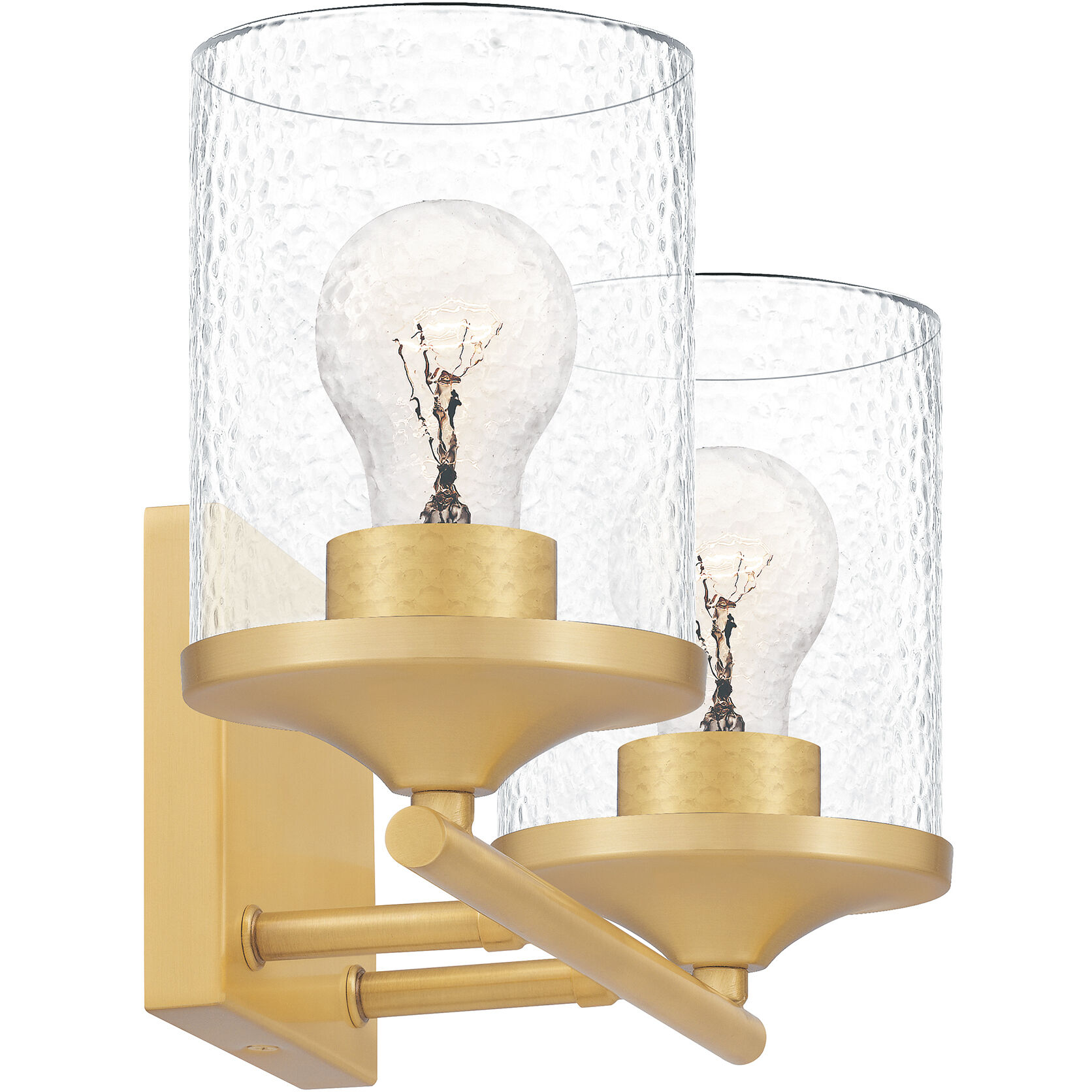 Abner 2 Light 14 inch Aged Brass Bath Light Wall Light