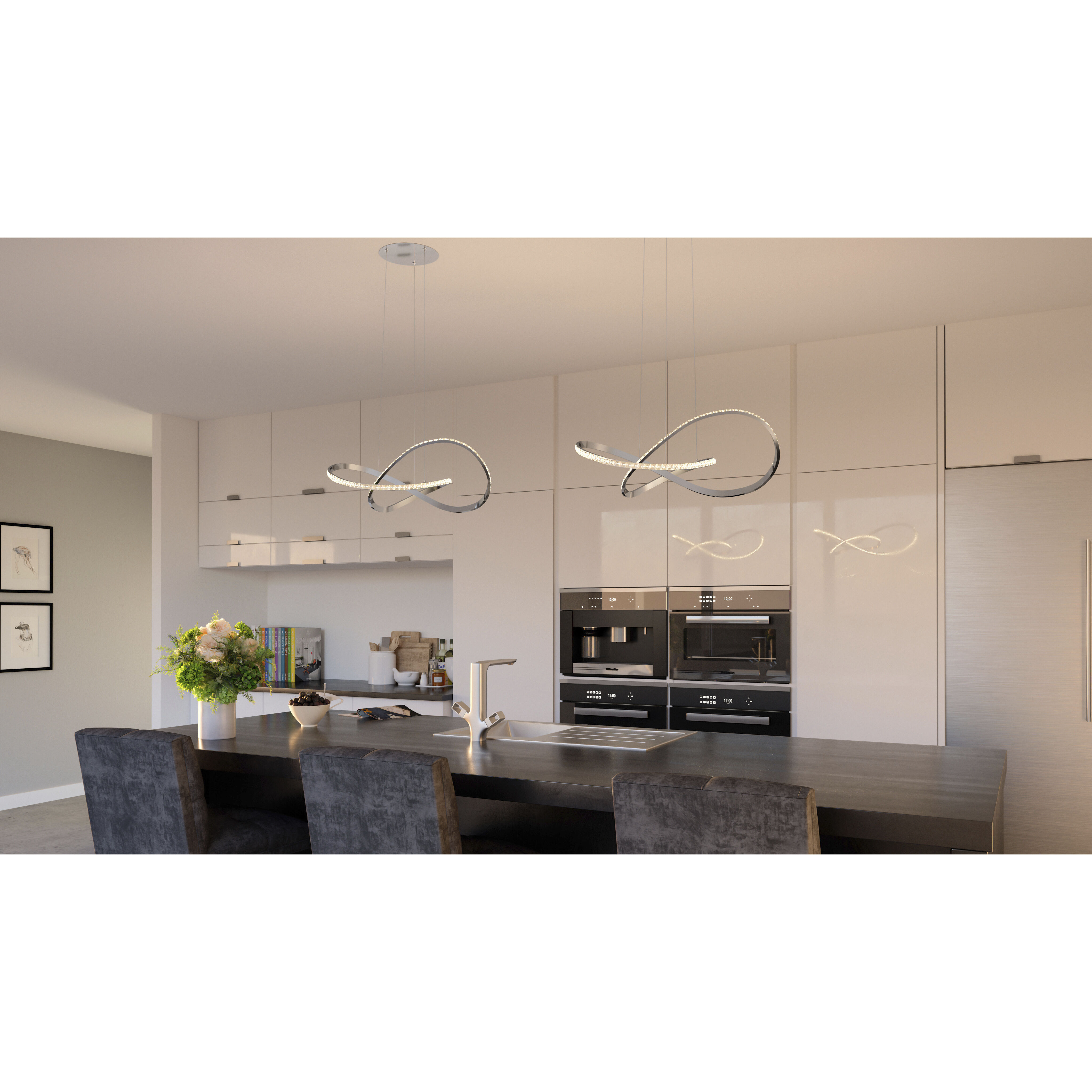 Quoizel PCRUM2818C Rumi 19 inch Polished Chrome Pendant Ceiling Light