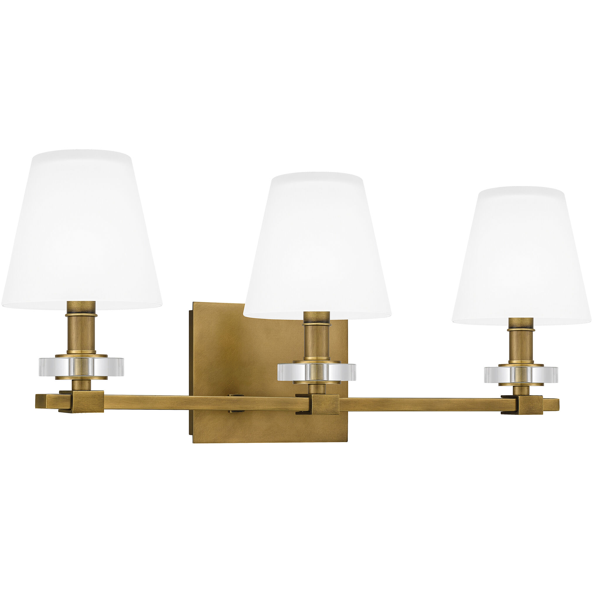 Kelsey Glen 3 Light 23 inch Weathered Brass Bath Light Wall Light