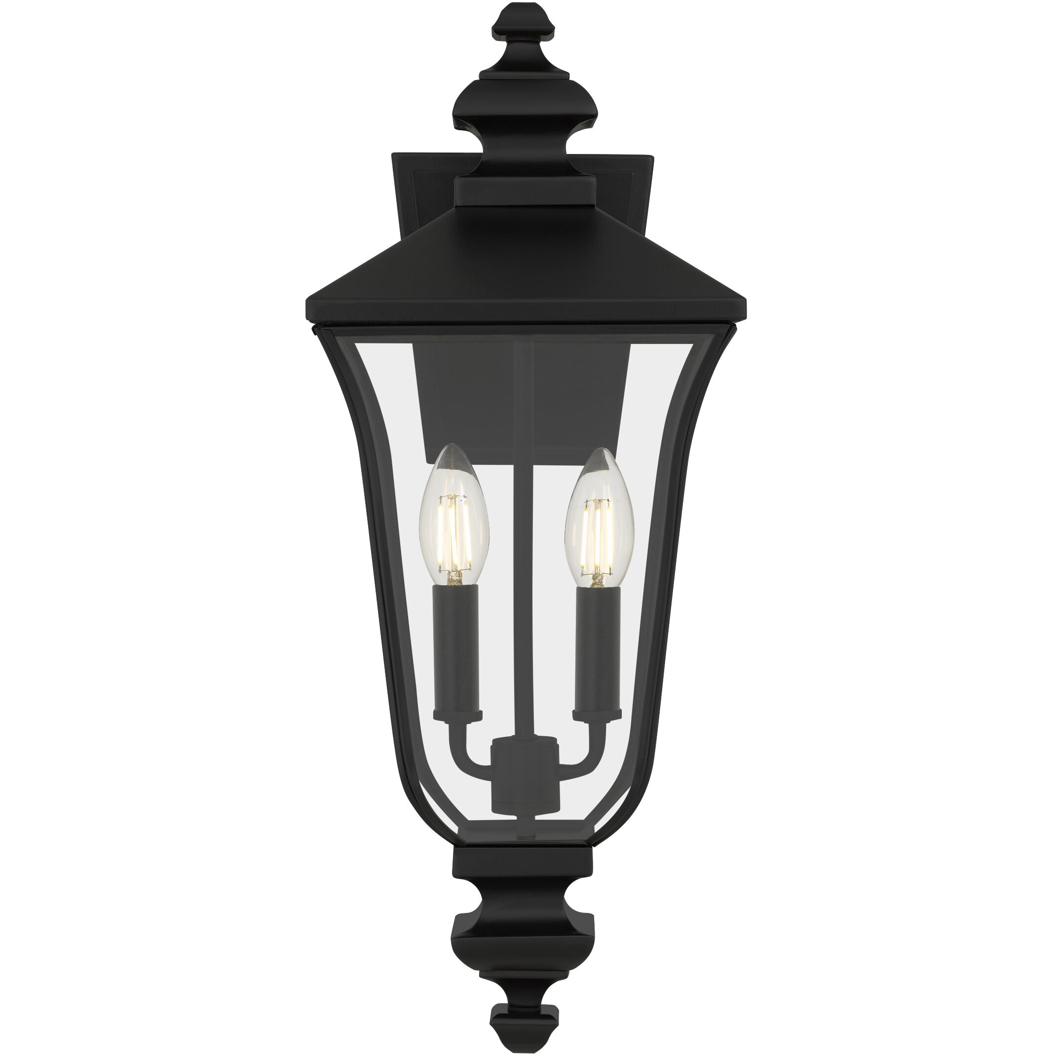 Farley 2 Light 20 inch Matte Black Outdoor Wall Lantern