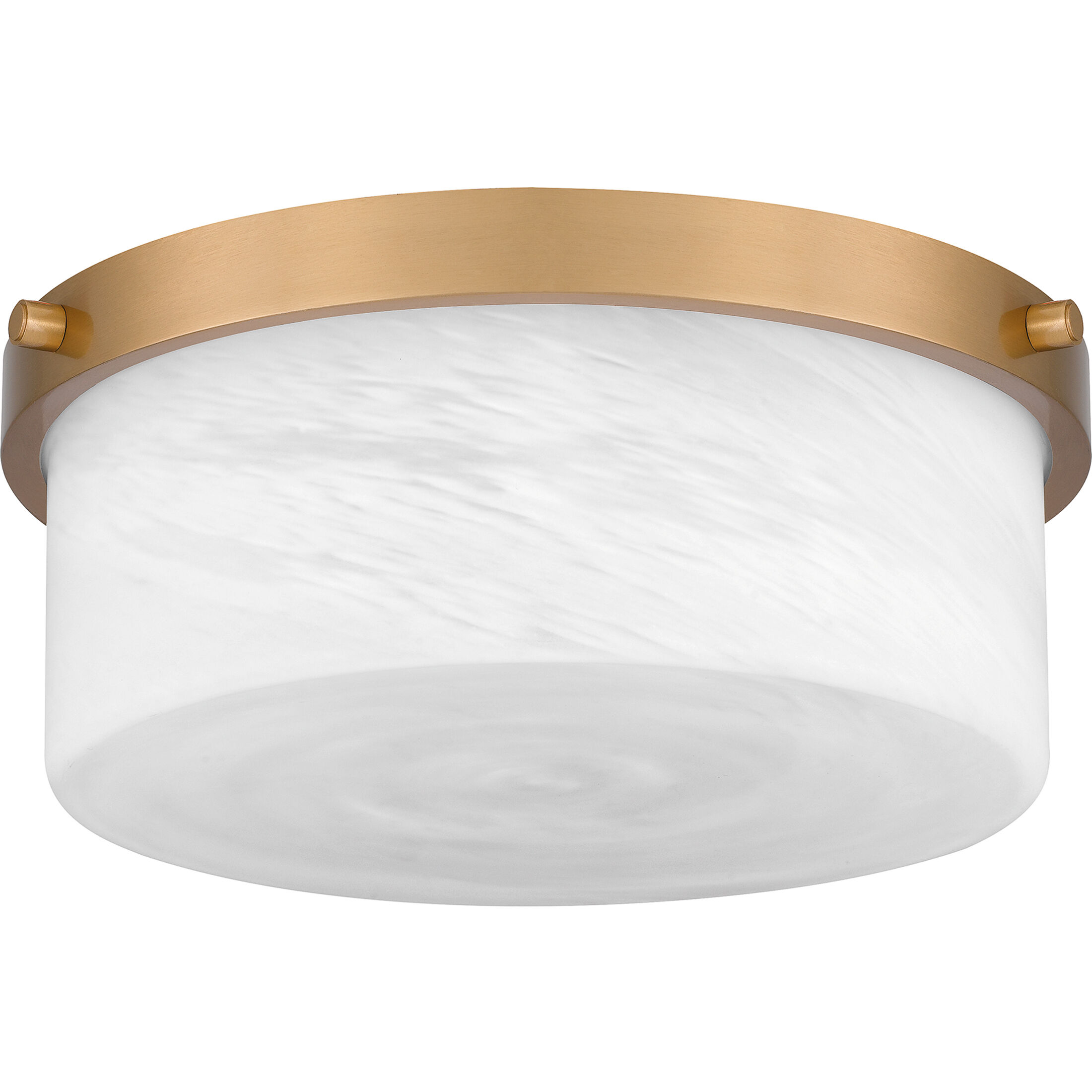 Levine 2 Light 12 inch Aged Brass Flush Mount Ceiling Light