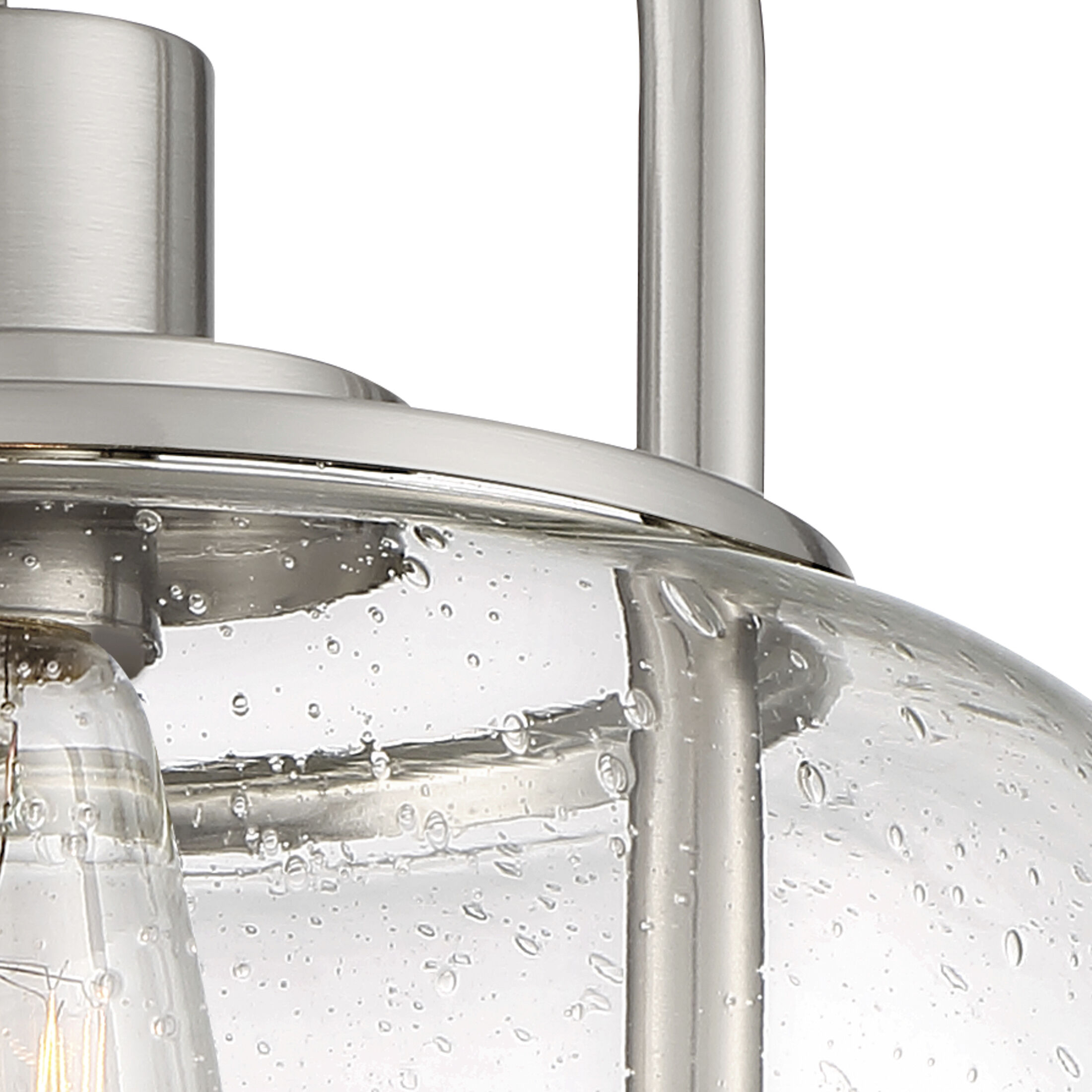 Trilogy 1 Light 10 inch Brushed Nickel Semi-Flush Mount Ceiling Light