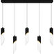 Alys LED 40 inch Matte Black Linear Chandelier Ceiling Light, Medium