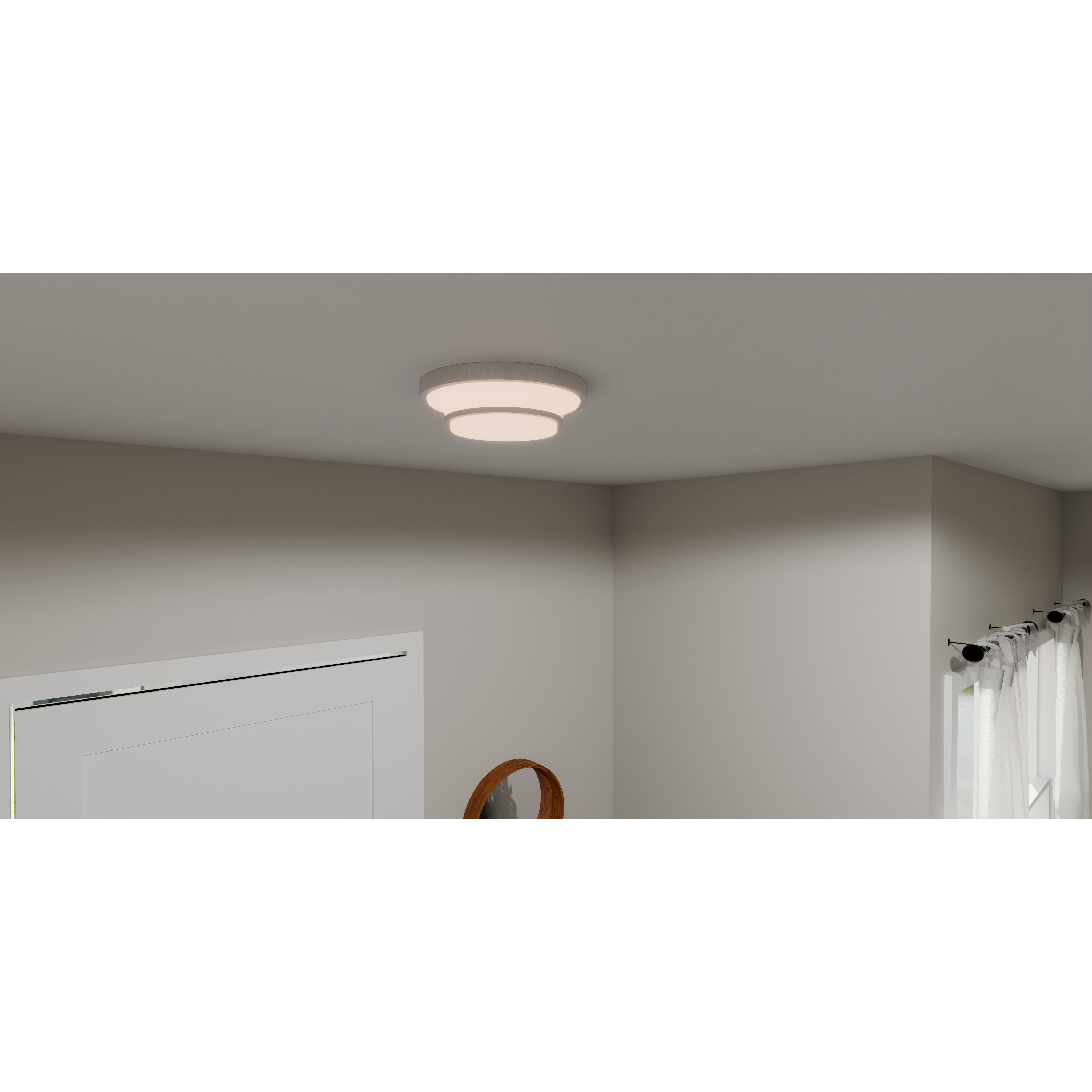 Cromwell 11 inch Brushed Nickel Flush Mount Ceiling Light