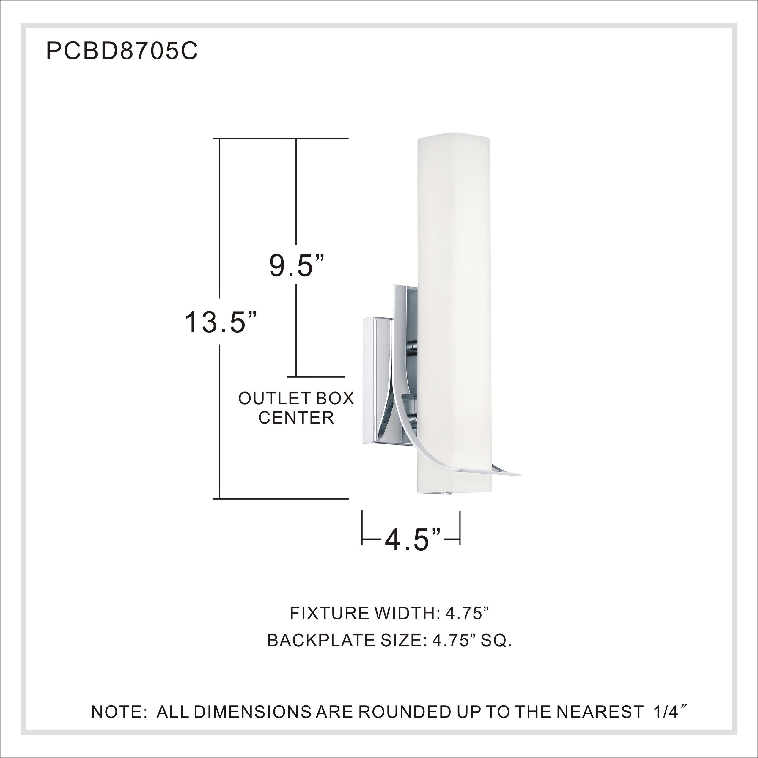 Platinum Blade LED 5 inch Polished Chrome Bath Light Wall Light