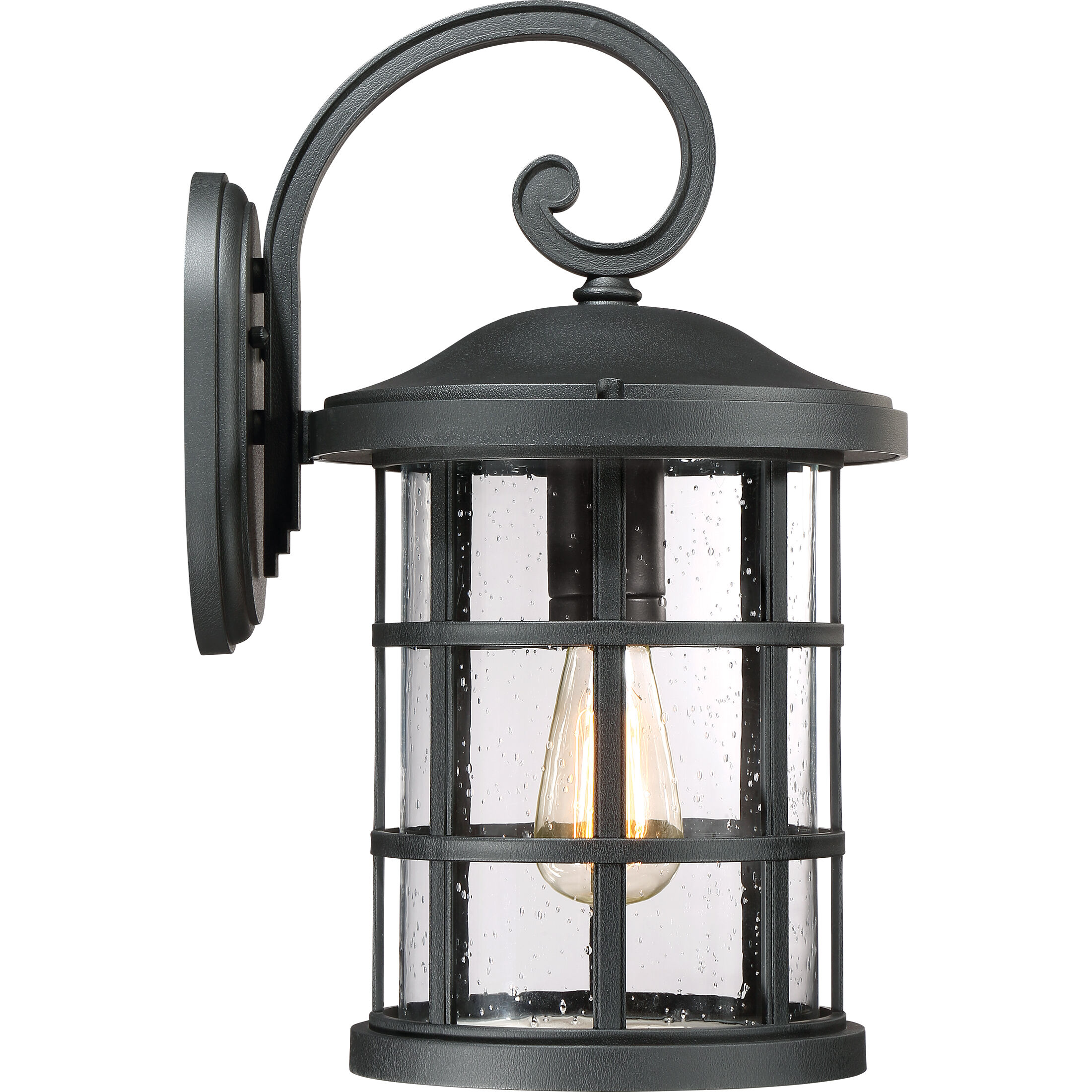Crusade 1 Light 18 inch Earth Black Outdoor Wall Lantern