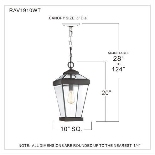 Ravine 1 Light 10 inch Western Bronze Outdoor Hanging Lantern