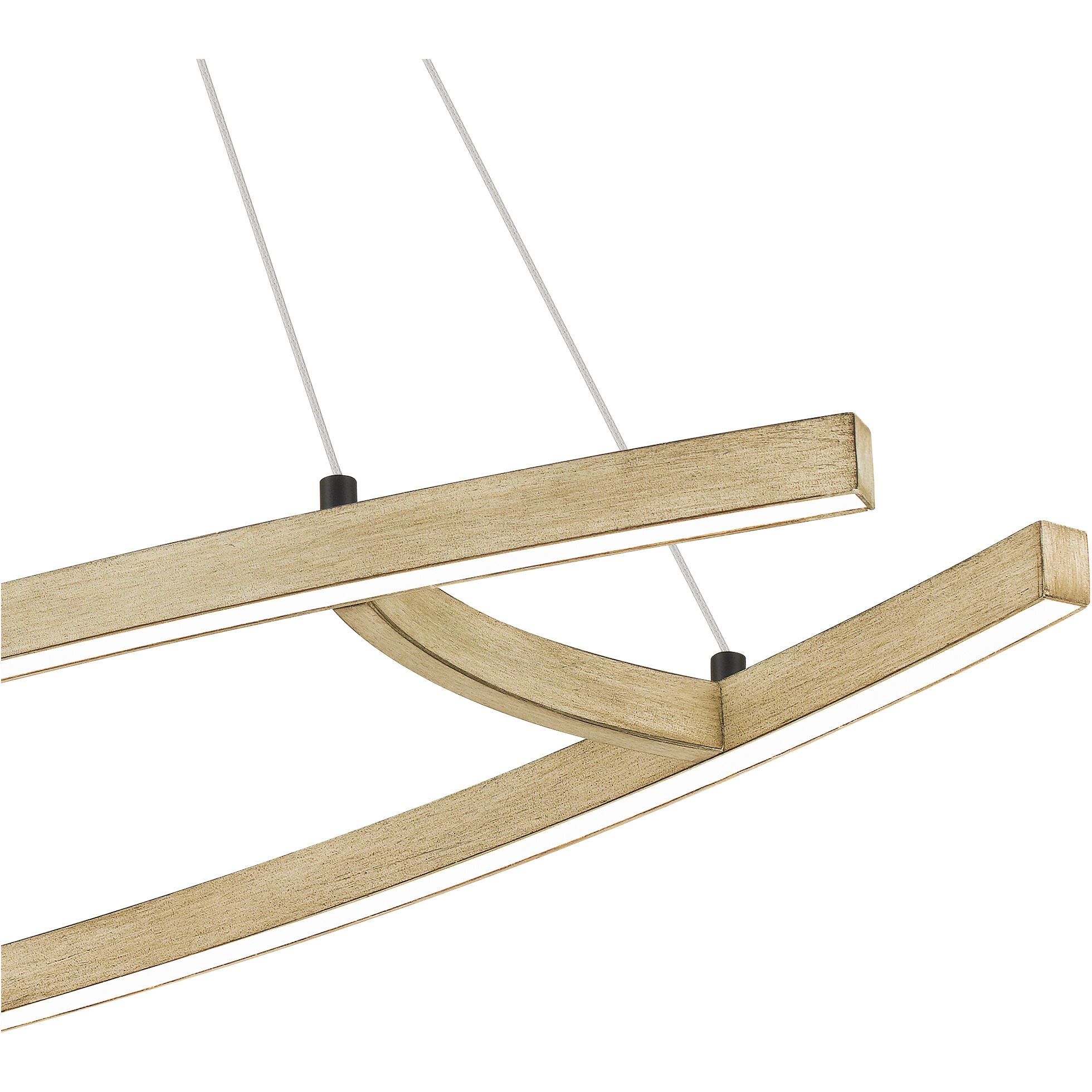 Soma 39.5 inch Whitewashed Walnut Island Light Ceiling Light