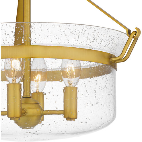 Prescott 4 Light 15.75 inch Aged Brass Semi-Flush Mount Ceiling Light