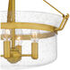 Prescott 4 Light 16 inch Aged Brass Semi-Flush Mount Ceiling Light