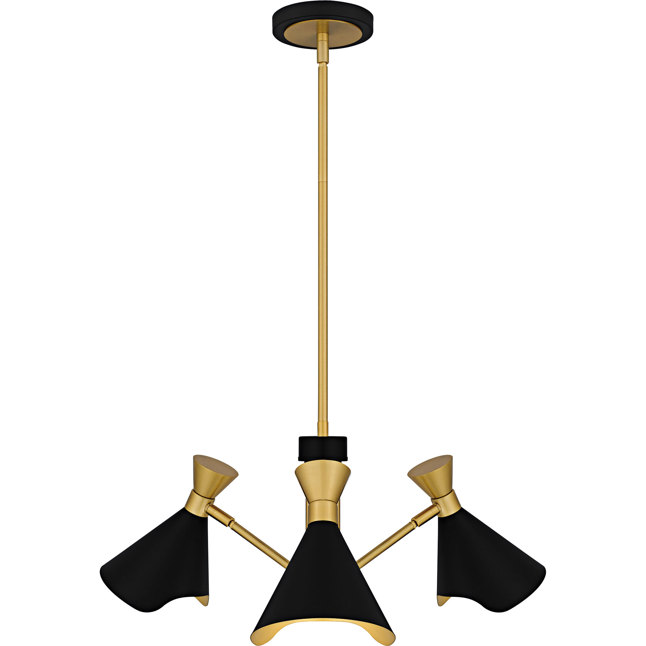 Arden 3 Light 26 inch Matte Black Chandelier Ceiling Light