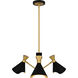 Arden 3 Light 26 inch Matte Black Chandelier Ceiling Light
