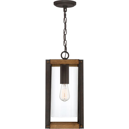 Marion Square 1 Light 8 inch Rustic Black Outdoor Hanging Lantern