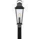 Galveston 1 Light 25 inch Mottled Black Outdoor Post Lantern