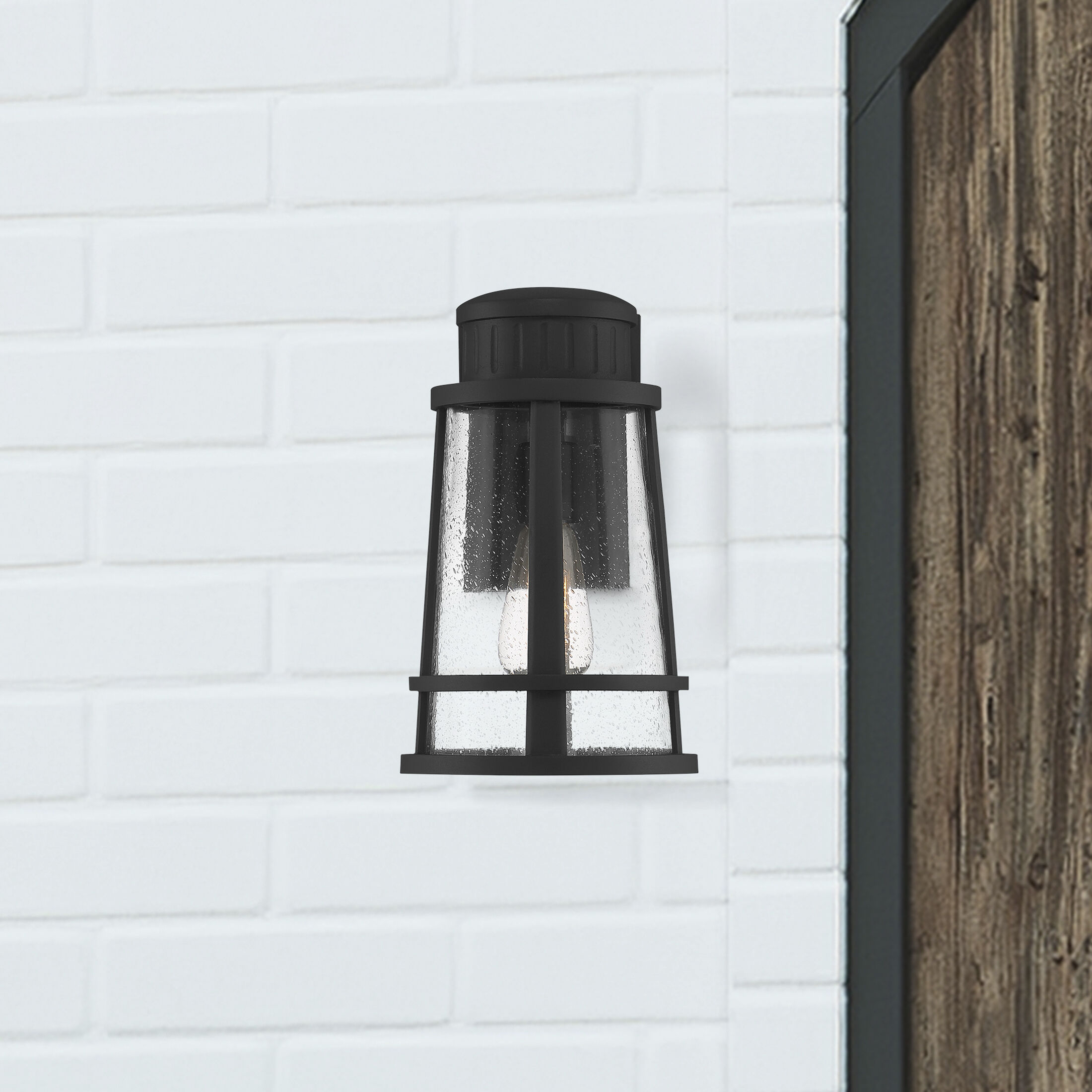 Dunham 1 Light 13 inch Earth Black Outdoor Wall Lantern