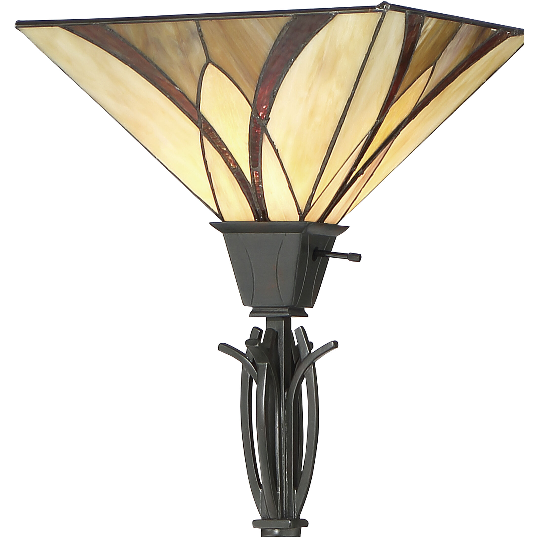 Asheville 71 inch Valiant Bronze Torchiere Portable Light, Naturals