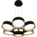 Byrnes LED 26 inch Matte Black Chandelier Ceiling Light