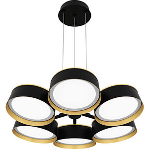Byrnes LED 26 inch Matte Black Chandelier Ceiling Light
