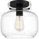 Lorah 1 Light 9 inch Matte Black Flush Mount Ceiling Light