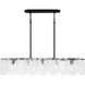 Cassidy 5 Light 43 inch Matte Black Linear Chandelier Ceiling Light, Large