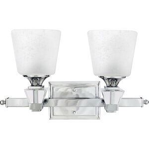 Deluxe 2 Light 18 inch Polished Chrome Bath Light Wall Light