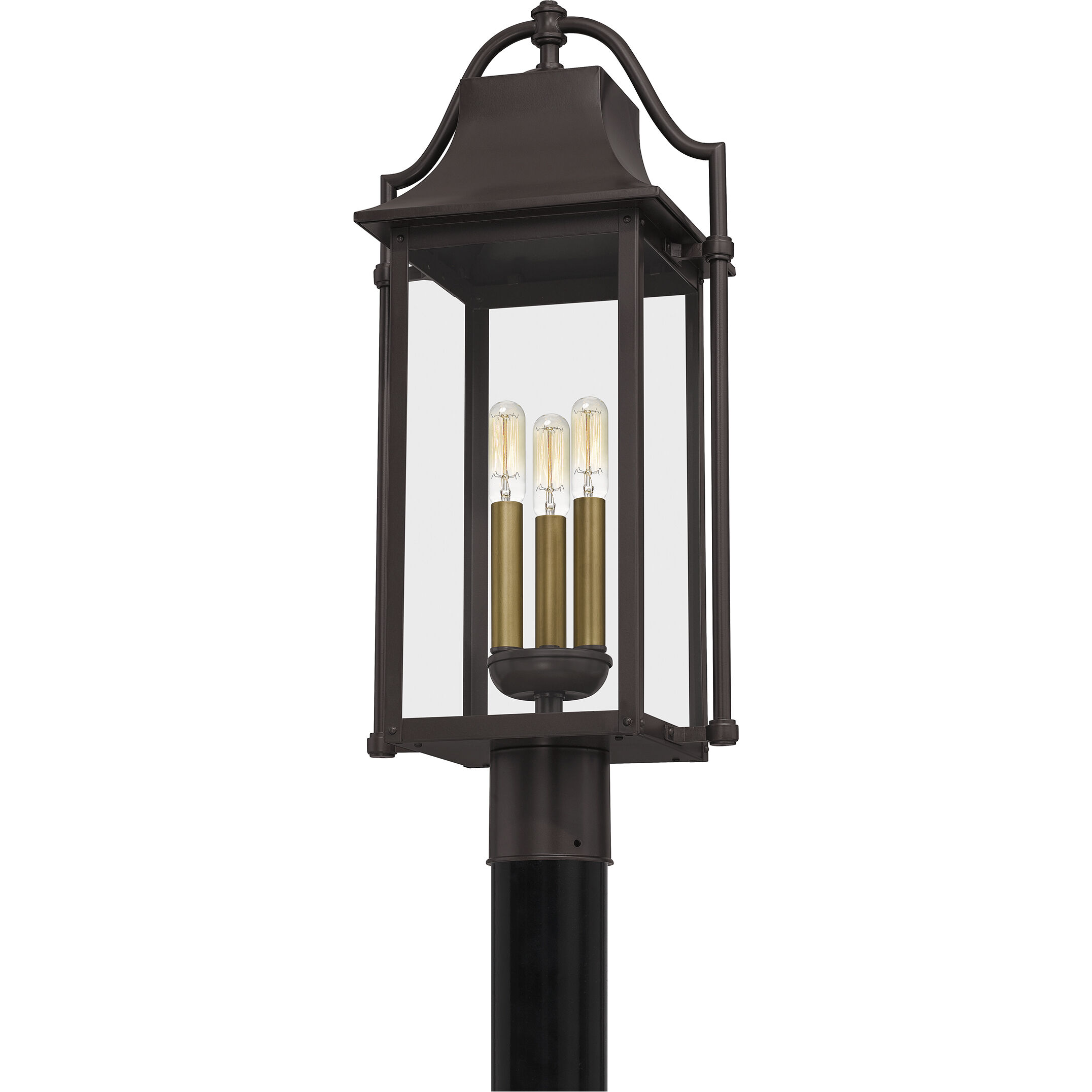 Manning 3 Light 24 inch Western Bronze Outdoor Post Lantern