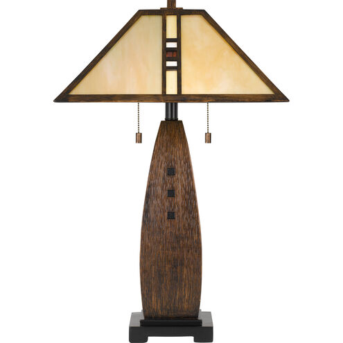Tiffany 27 inch 75 watt Table Lamp Portable Light, Naturals