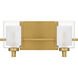 Kolt 2 Light 13 inch Brushed Gold Bath Light Wall Light, Medium